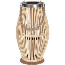 H & S Collection Laterne Kmtp Boho Bambus Beige