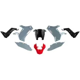 Rtech Plastikset T7 Revolution für Yamaha Tenere 700 19-24 Grau/Schwarz/Rot