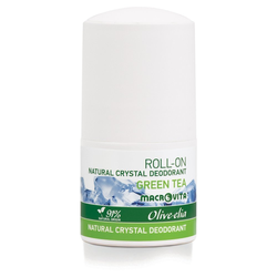 MACROVITA OLIVE-ELIA Deodorant Roll-On mit natürlichen Kristall GREEN TEA 50ml
