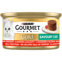 Gourmet Gold Katzenfutter Pikante Torte mit Rindfleisch und Tomaten 85 G