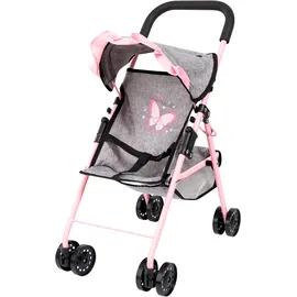 Bayer Design 21533AB Puppenbuggy, grau, rosa, ‎43.5 x 26.5 x 51.5 cm