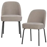 Stuhl-Set Vogue Schwarz/Sandfarben B: 50cm