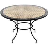 Marokkanischer MOSAIKTISCH ø 120cm Esstisch Mosaik Tisch Orient Gartentisch rund