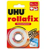 UHU rollafix Transparent 19mm/25m, Klebestreifen-Abroller (36965)