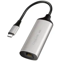 Logilink USB-C (3.2 Gen1) zu RJ45 Gigabit Ethernet (5 Gbit/s) Adapter, Full Duplex Flow Control
