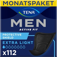TENA MEN Protective Shield Extra Light - 112 Einlagen im Monatspaket (8 x 14), e