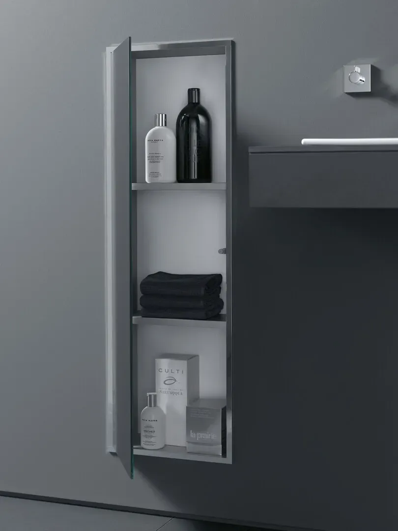 emco Schrank-Modul asis 300 Unterputz, 964 mm, aluminium / schwarz ohne Einbaurahmen, 977027563 977027563