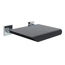 Emco System 2 Wandklappsitz 355121202 schwarz, Sitzfläche aus Polyurethanschaum
