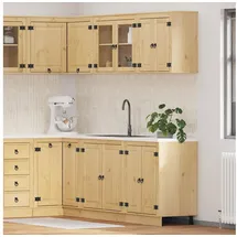 vidaXL Schrank mit Regal SKI 4 pcs Honigbraun Massives Kiefernholz