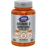 NOW Foods Arginine/Ornithine 500mg, 100 Kapseln