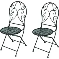 Hti-Living Bistroset aus Metall 3-teilig, detailreich verzier Klapptisch Ø