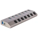 Startech StarTech.com 7-Port Self-Powered USB-C Hub with Individual On/Off Switches, USB 3.0 5Gbps Expansion Hub w/Power Supply,