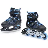 SMJ Sport Kinder 2IN1 Schlittschuhe Verstellbar Inliner ABEC7 Jack