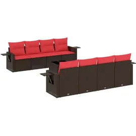 vidaXL Garten-Lounge-Set 9-tlg. braun