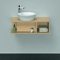Duravit D-Neo Waschtisch-Unterschrank DE491803030 80 x 48 cm, Eiche Natur, wandhängend, 1 Fach, 1 Konsolenplatte