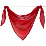 Joyswahl Querbehang Voile Triangle Schals Emma Deko Transparente Gardinen LxB 200x100cm Rot, 1er Pack