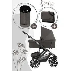 ABC Design Salsa 5 Air Kombikinderwagen inkl. gratis Wickeltasche und Fußsack, Farbe Kinderwagen: Pine