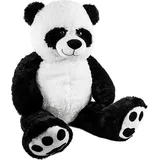 BRUBAKER XXL Panda 100 cm groß Stofftier Plüschtier Kuscheltier Teddybär