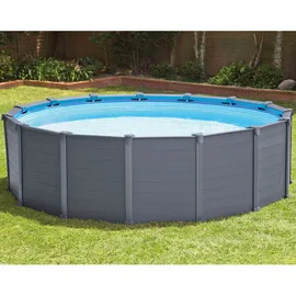 Intex Graphite Frame Swimming Pool Set 478 x 124 cm inkl. Filterpumpe