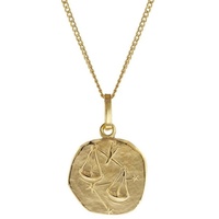 trendor 15022-10 Kinder-Halskette mit Sternzeichen Waage 333/8K Gold, 42 cm