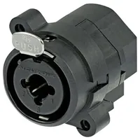 Neutrik NCJ6FI-S XLR-Steckverbinder Flanschbuchse, Kontakte gerade Polzahl: 3 Schwarz