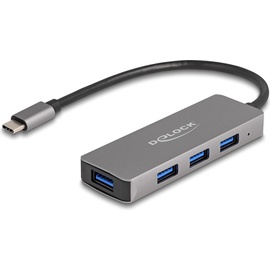 Delock 4 Port USB 3.2 Gen 1 Hub mit USB Type-C Anschluss Typ-A Buchsen