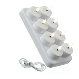441 LED Teelichter 4 cm 8 St. weiß