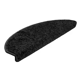 vidaXL Treppenmatten Schwarz 65x21x4 cm