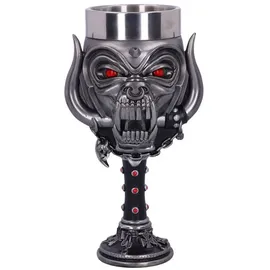 Nemesis Now Motorhead Kelch Glas, Silber, 20,5 cm