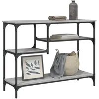 VidaXL Konsolentisch mit Ablagen Grau Sonoma 100x35x75 cm