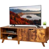 Relaxdays TV-Lowboard 140 x 40 cm Braun Holzwerkstoff