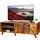 Relaxdays TV-Lowboard 140 x 40 cm Braun Holzwerkstoff