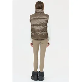 ATHLECIA Steppweste "Prinsloo", Damen, Gr. 40, grün (grün, beige), 100% Polyamid, normal, hoch geschlossener Ausschnitt, Westen Steppweste, mit innovativer Primaloft-Technologie