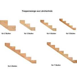 Gartenwelt Riegelsberger Treppenwange für 3 Stufen 3-stufig Holz