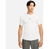 Nike Pro Dri-Fit Tight kurzarm Fitnessshirt Herren T-Shirt, weiß - white/black XXL
