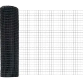 vidaXL Zaun 0,6 x 2500 cm Grau/Stahl