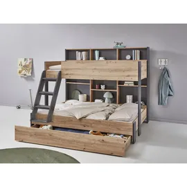 RELITA Etagenbett RELITA 90 x 190 cm Eiche beige