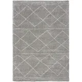 FLAIR RUGS Hochflor-Teppich FLAIR RUGS "Kush Berber" Teppiche Gr. B: 200cm, 30mm, L: 290cm, grau geometrisches Muster, im Boho Look