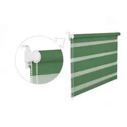 Doppelrollo Duorollo 85 cm breit 200 cm lang grün inkl. Seilzug Fensterrollo Klemmrollo Jalousie