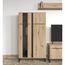 INOSIGN Highboard Sardinia, Vitrine, Breite 84 cm beige|schwarz