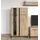 INOSIGN Highboard Sardinia, Vitrine, Breite 84 cm beige|schwarz