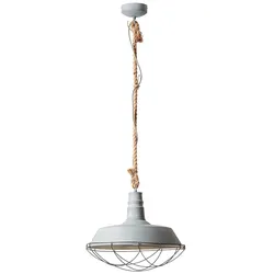 BRILLIANT Lampe Rope Pendelleuchte 47cm grau Beton   1x A60, E27, 60W, geeignet für Normallampen (nicht enthalten)   Für LED-Leuchtmittel geeignet