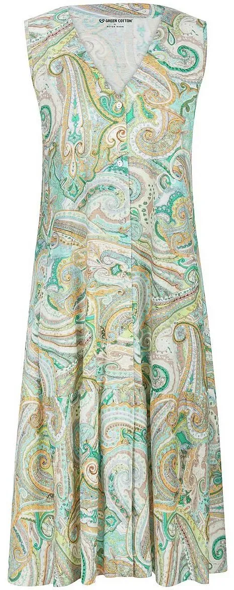 Ärmelloses Jersey-Kleid Marta Green Cotton weiss, 38
