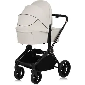 lionelo MIKA PLUS 3-in-1 Buggy 0-48 Monate bis zu 22 kg Babywagen bis zu 9 kg Kindersitz Babytrage bis zu 13 kg, Rückenlehne verstellbar, Dämpfung, 360° Räder, XXL-Verdeck