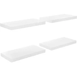 vidaXL Wandregal 50 x 23 x 3,8 cm Hochglanz-Weiß