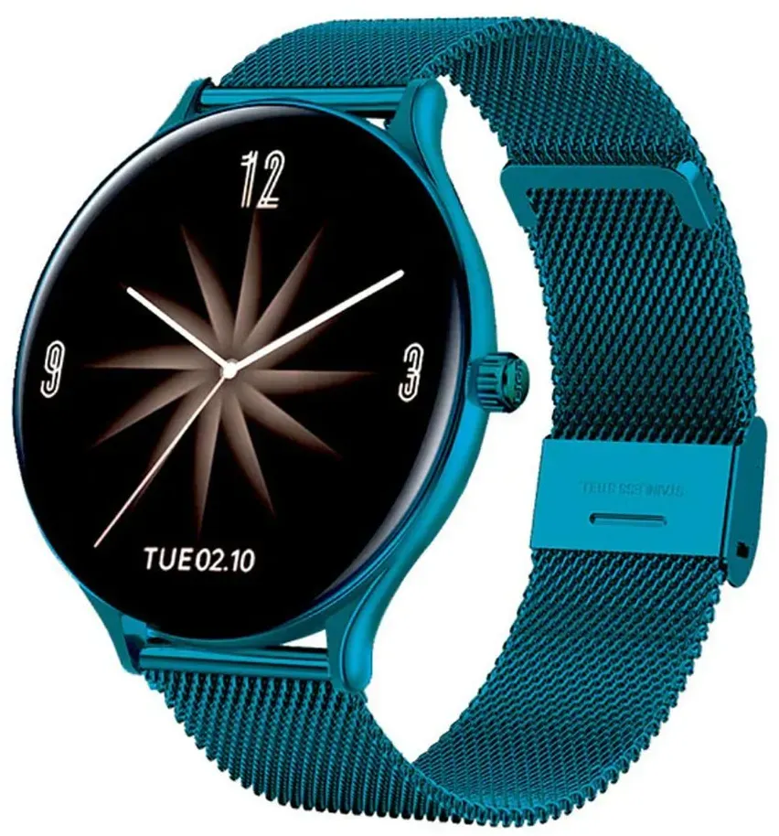 TPFNet Smartwatch mit Milanaise Armband für Damen - individuell einstellbares Display - Smart Watch Armbanduhr mit Musiksteuerung, Herzfrequenz, S...