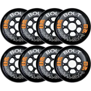 K2 Bolt 90 MM 85A 8-WHEEL Pack W ILQ 9 - Black -