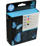 4 HP Tinten 6ZC74AE  912 Multipack KCMY
