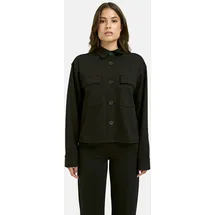 Smith & Soul SMITH & SOUL, Damen, Gr. S, schwarz, Jersey, Obermaterial: 70% Polyester, 26% Viskose, 4% Elasthan, unifarben, hüftlang, 1-Knopf-Manschette mit Schlitz, Jacken, mit aufgesetzten Taschen, Jersey