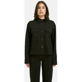 Smith & Soul SMITH & SOUL, Damen, Gr. S, schwarz, Jersey, Obermaterial: 70% Polyester, 26% Viskose, 4% Elasthan, unifarben, hüftlang, 1-Knopf-Manschette mit Schlitz, Jacken, mit aufgesetzten Taschen, Jersey